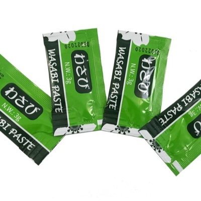 43 g sacchetto di polvere di Wasabi con tipologia di conservazione normale e contenuto di sostanze organiche