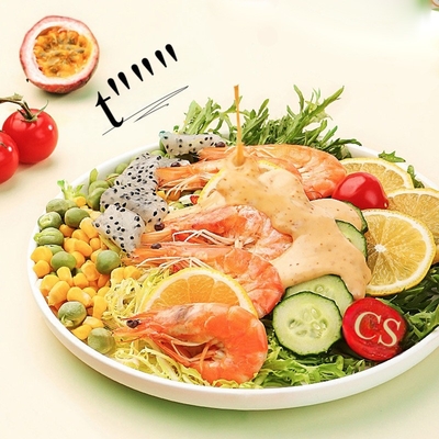 6pcs/tn Sushi con verdure e insalate di sesamo a basso contenuto di grassi Vinaigrette speciale