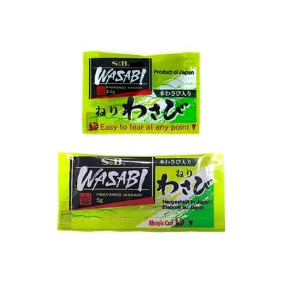 Mini Wasabi Sachet 0,0025-0,05 kg Il tuo condimento preferito per il sapore piccante