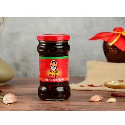 Sapore piccante Laoganma salsa di peperoncino in 210G/280G bottiglia di vetro per immergere condimento facile
