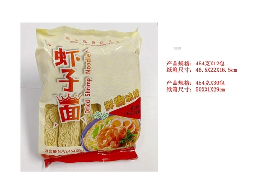 454g Uova secche Noodle Uova gamberetti Grano saraceno Yam in fette per gli appassionati di noodle in tutto il mondo