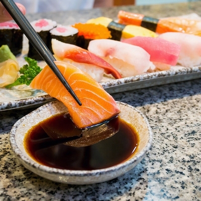 GK Indirizzo Hot Pot e Sushi Salsa di soia scura Salsa di soia aromatizzata Sashimi Soia Ingredienti