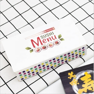 Scatola di carta impermeabile per hamburger sushi bento da 17*10,3*3,6 cm con vassoi per sushi