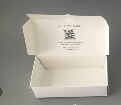 Scatola di carta impermeabile per hamburger sushi bento da 17*10,3*3,6 cm con vassoi per sushi