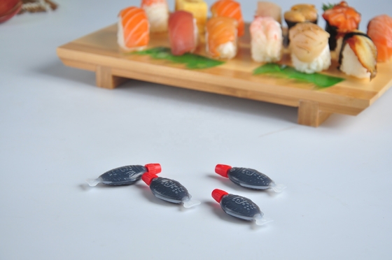 Sushi Halal mini a forma di pesce, salsa di soia al 100% di purezza