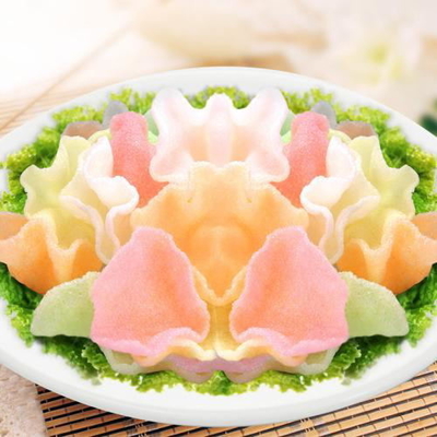 Snack sui frutti di mare Snack Halal Cracker di gamberetti con ingredienti normali Una combinazione perfetta